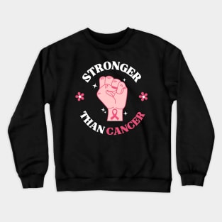 Women Union Fist Stronger Than Breast Cancer Awareness Crewneck Sweatshirt